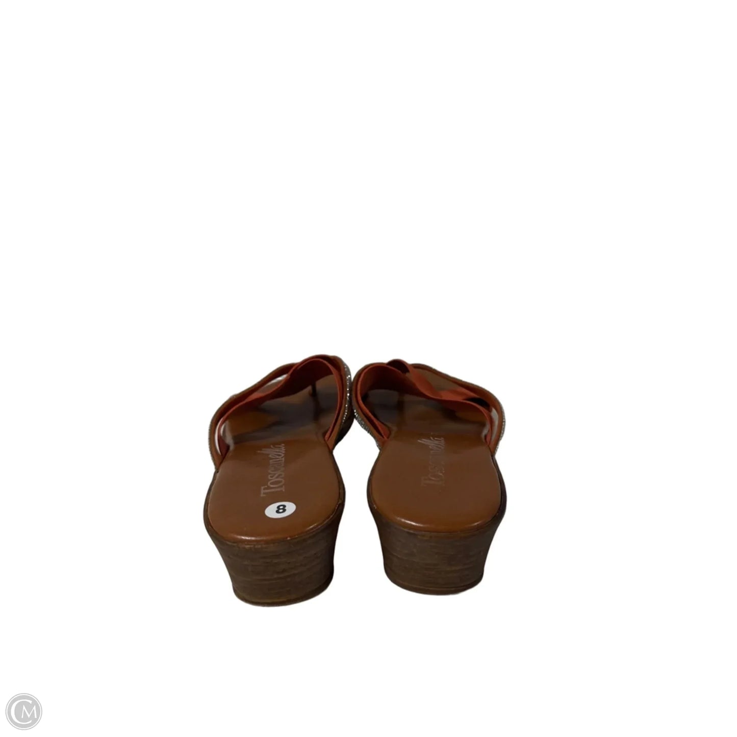 Sandals Flats By Toscanella In Brown & Orange, Size: 8