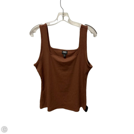 Top Sleeveless By Inc In Brown, Size: Xl