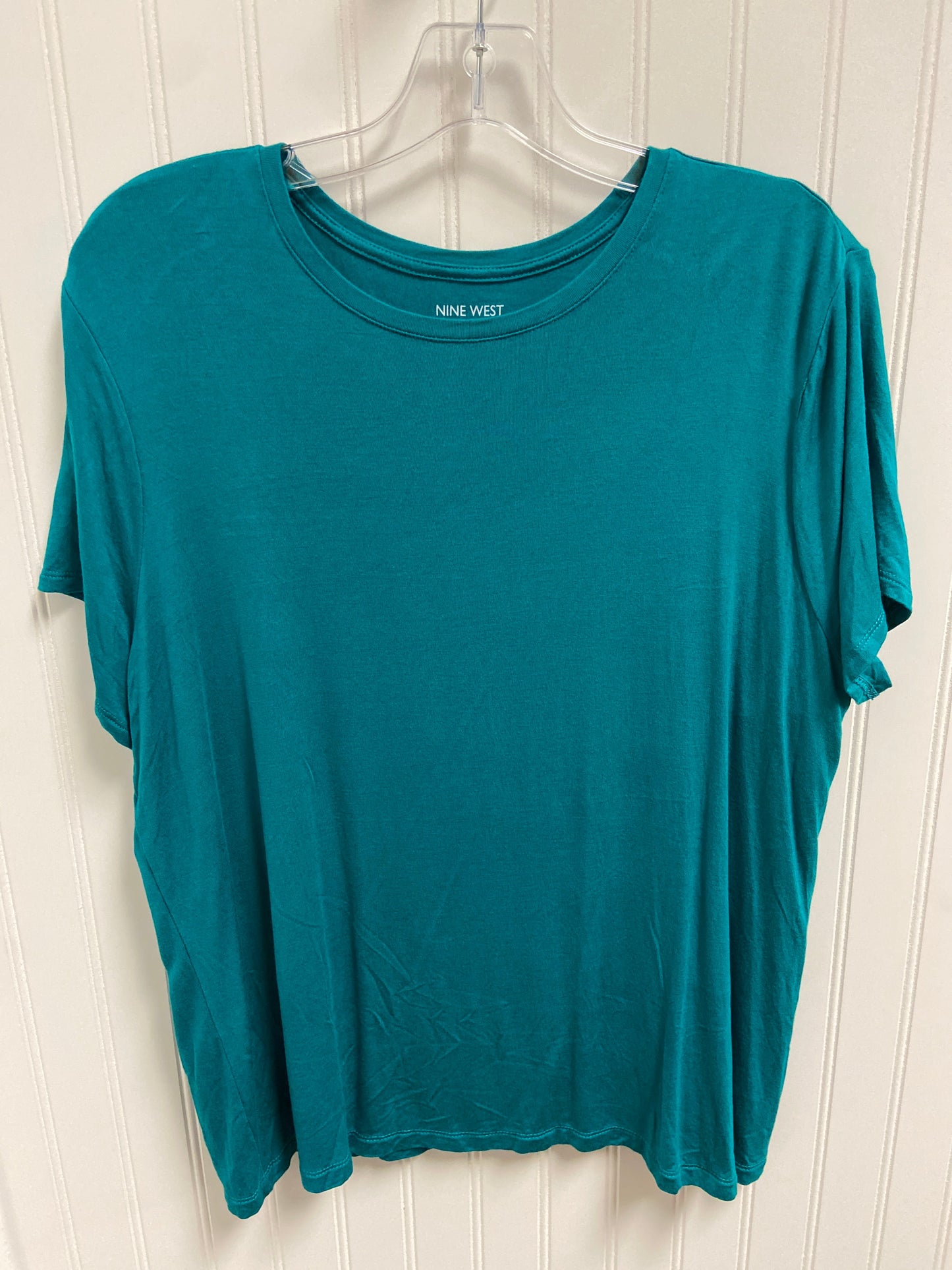 Top Short Sleeve By Nine West In Green, Size: Xxl