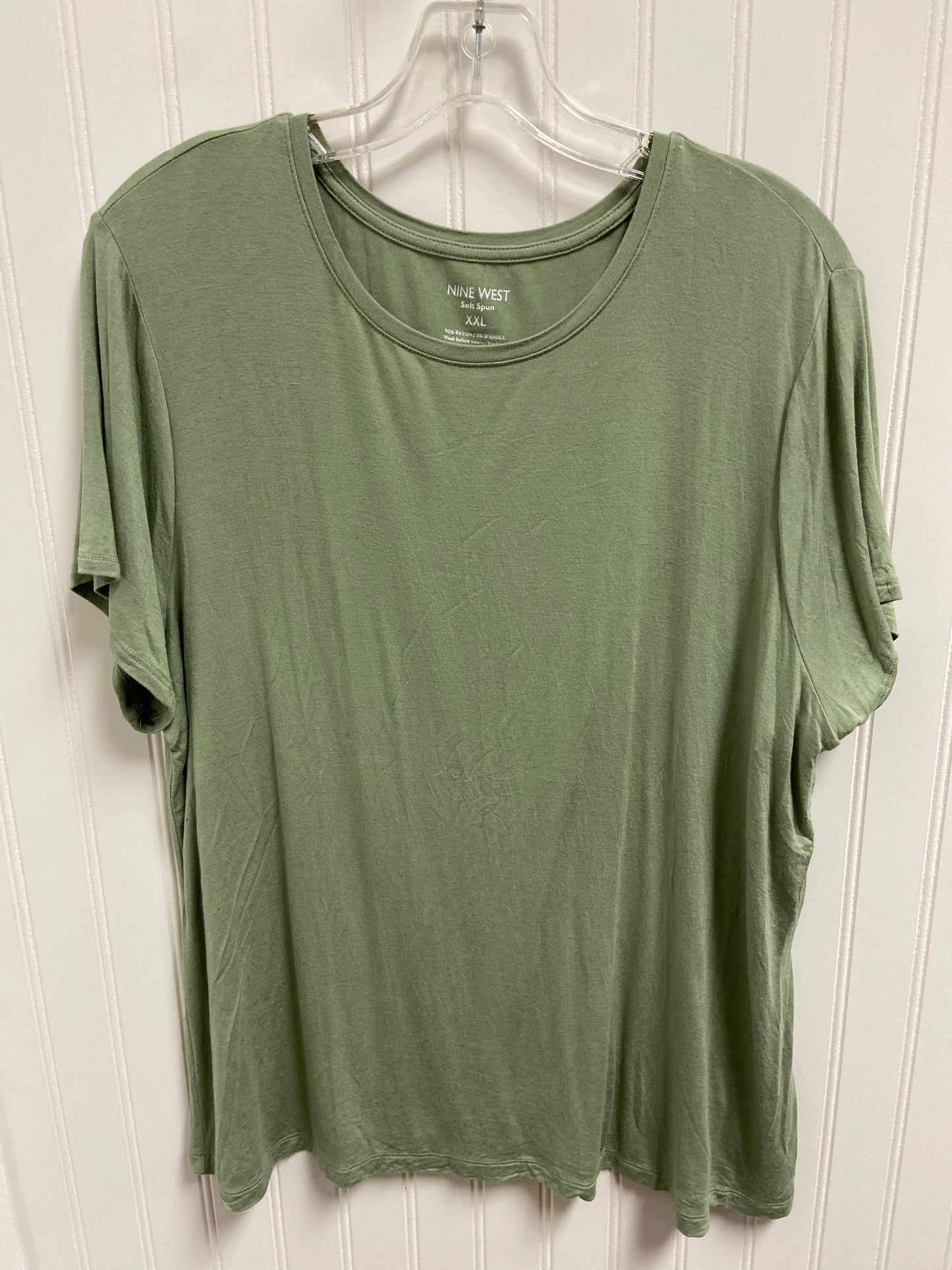 Top Short Sleeve By Nine West In Teal, Size: Xxl