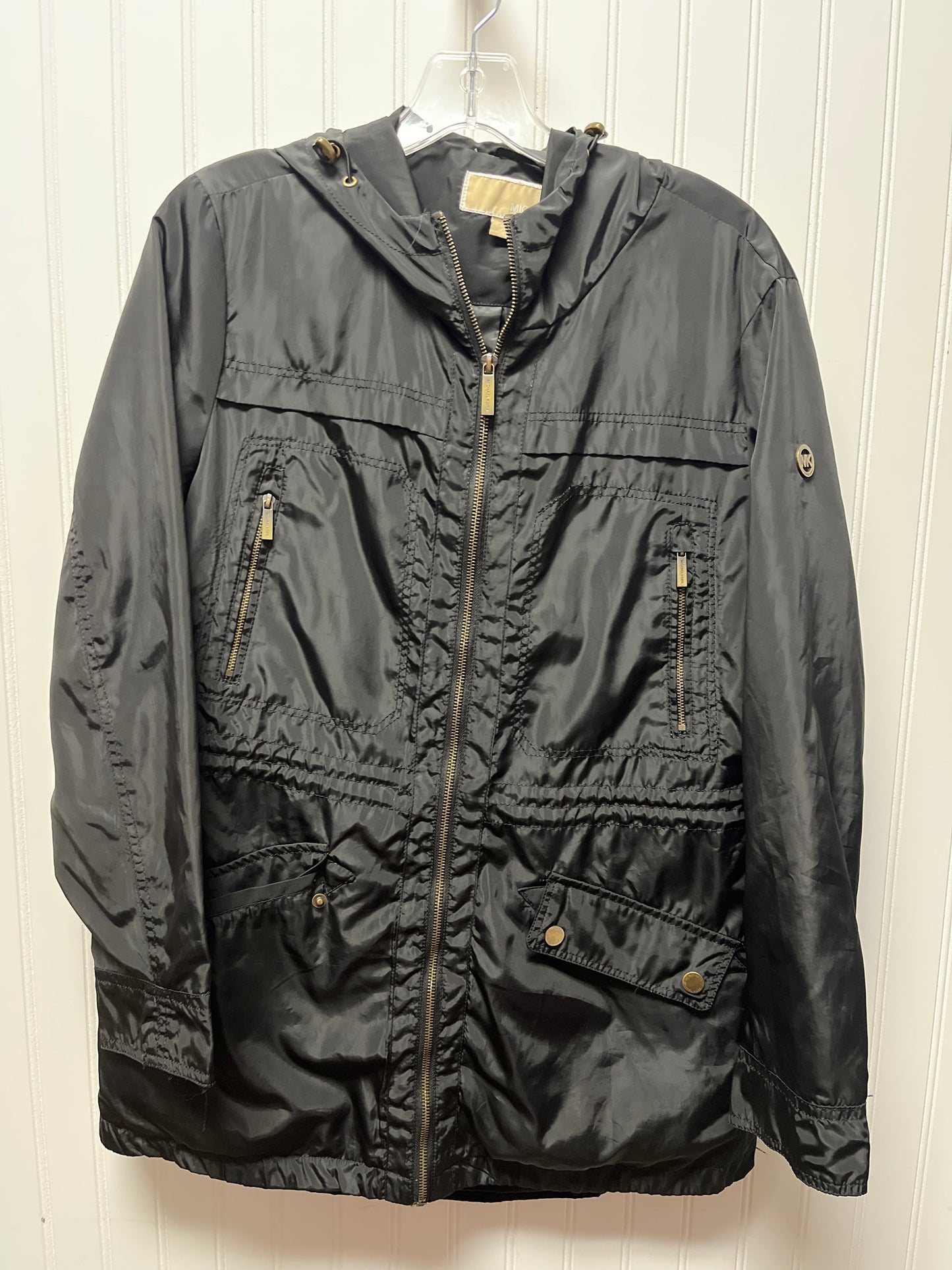 Jacket Windbreaker By Michael By Michael Kors In Black, Size: M