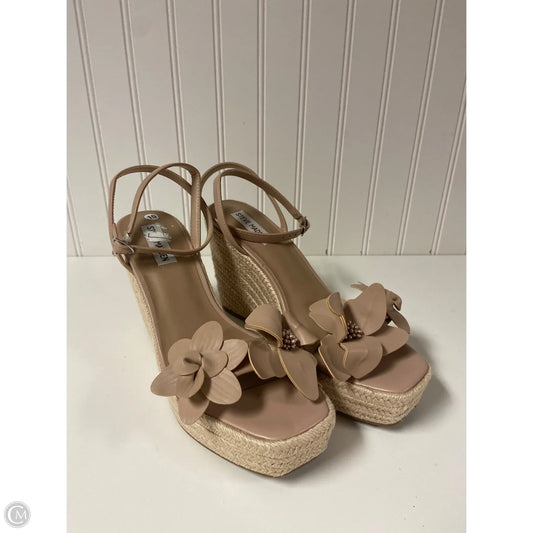 Sandals Heels Wedge By Steve Madden In Taupe, Size: 10