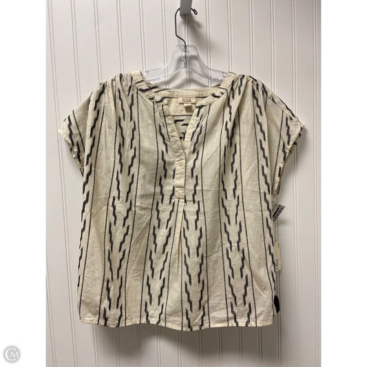 Top Short Sleeve By Ana In Beige, Size: S