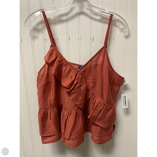 Top Sleeveless By Old Navy In Orange, Size: S