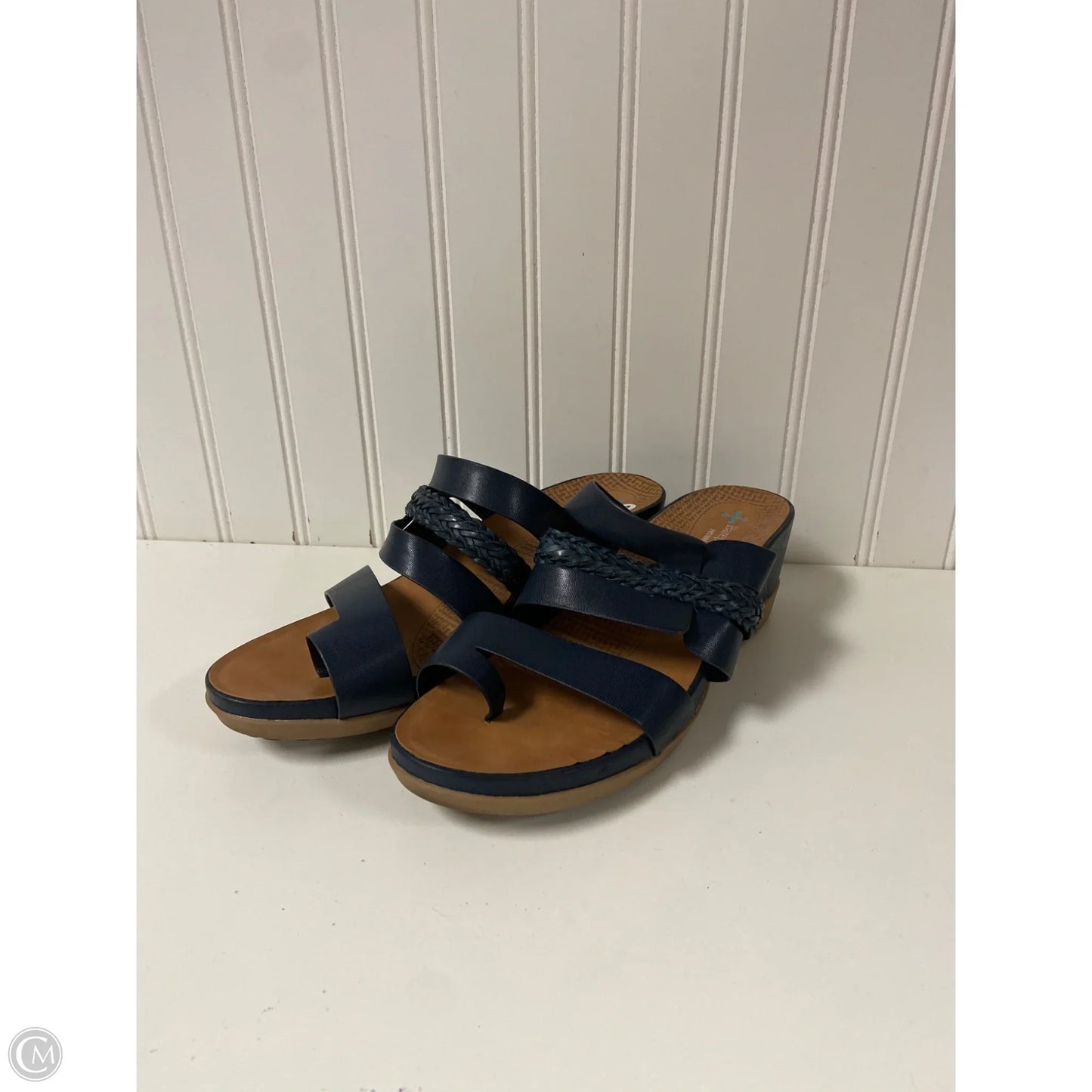 Sandals Heels Wedge By Bare Traps In Navy, Size: 9