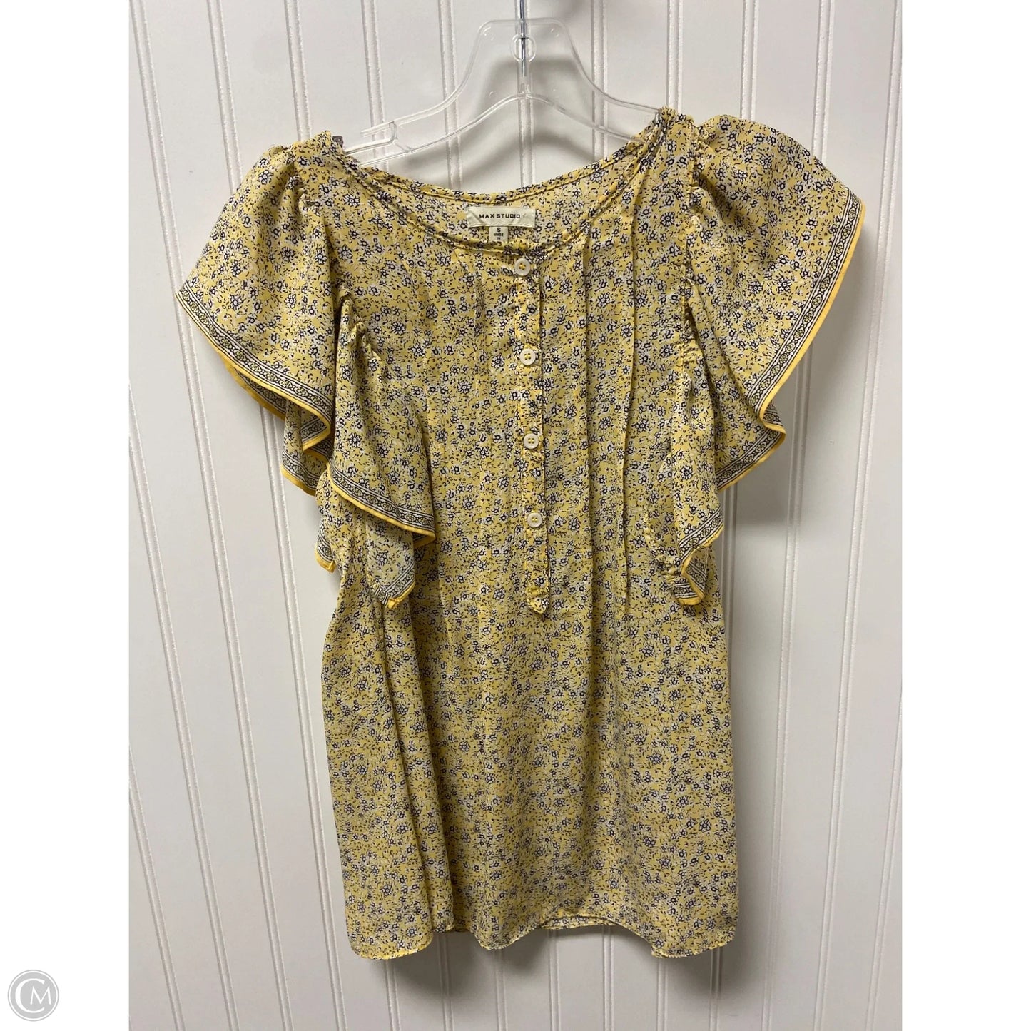 Top Sleeveless By Max Studio In Yellow, Size: S