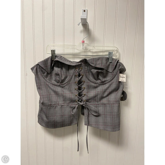 Top Sleeveless By Anthropologie In Plaid Pattern, Size: Xl