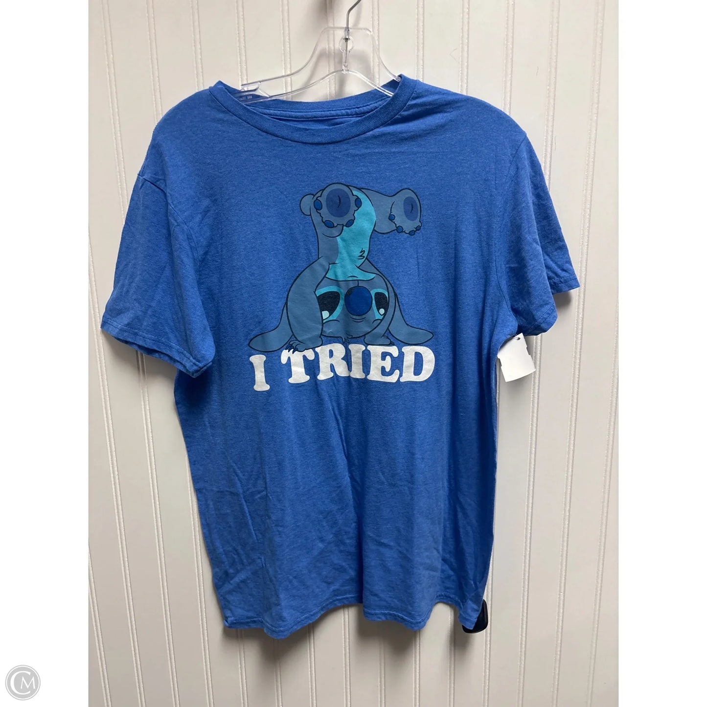 Top Short Sleeve Basic By Disney Store In Blue, Size: M