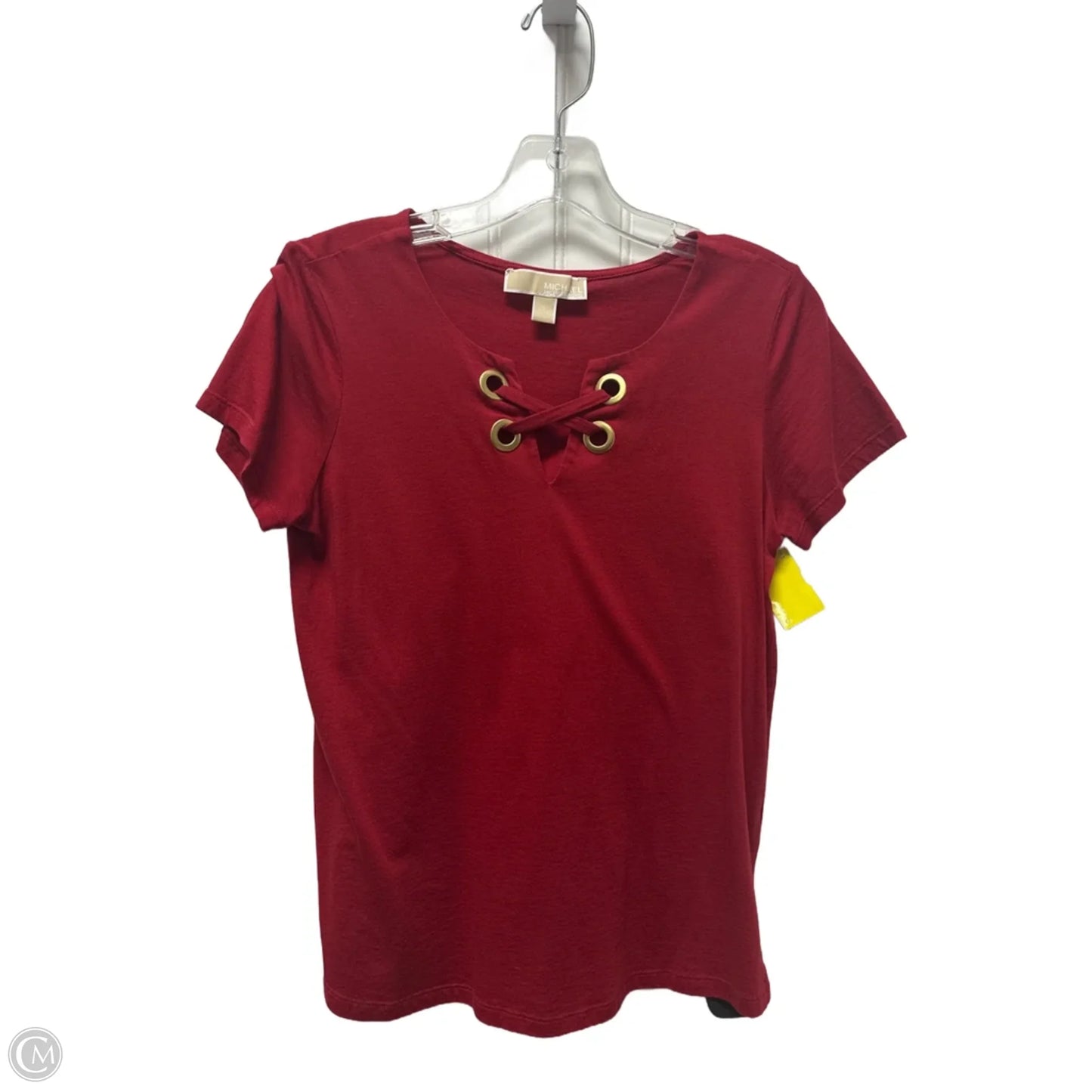 Top Short Sleeve Basic By Michael By Michael Kors In Red, Size: S