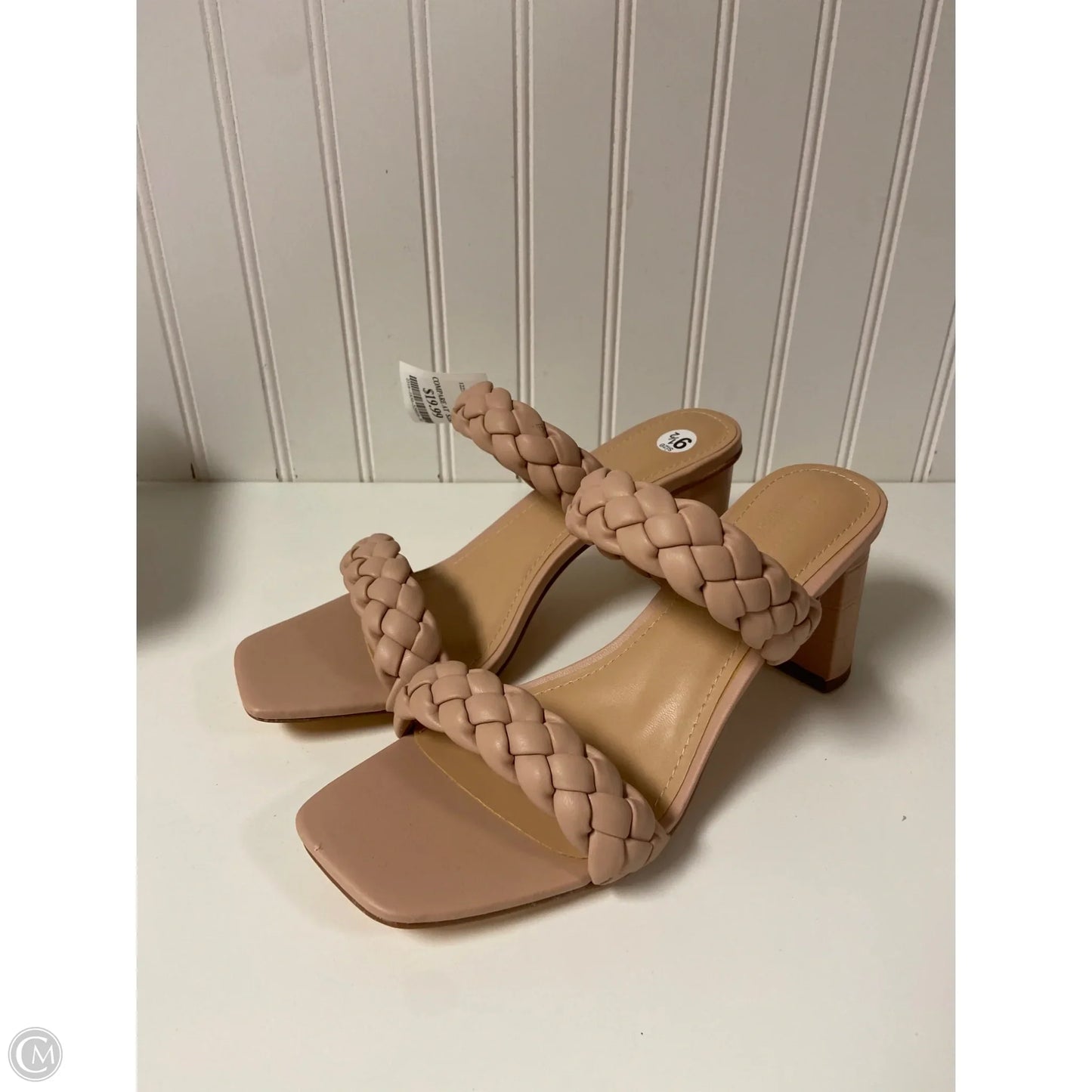 Sandals Heels Block By Cushionaire In Pink, Size: 9.5