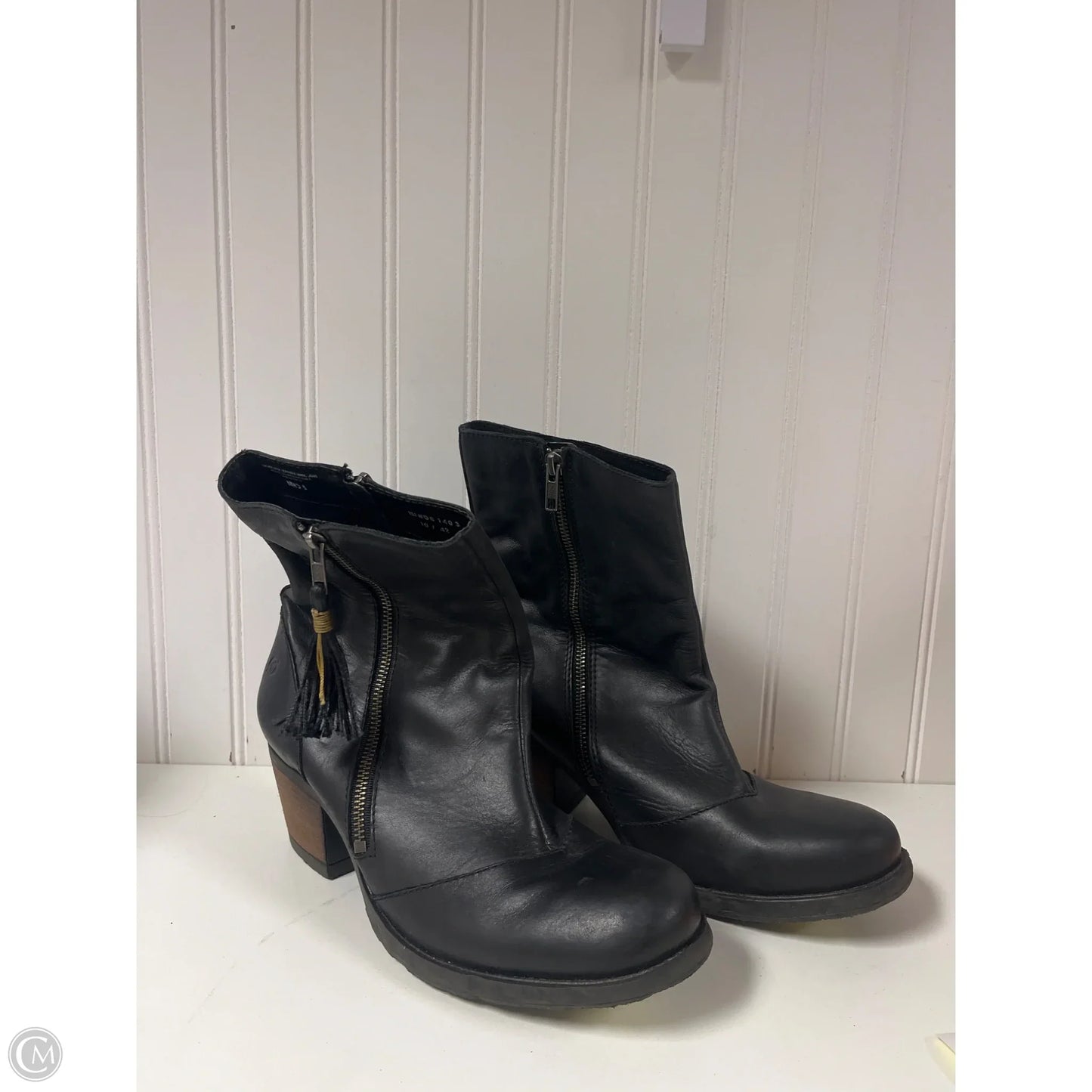 Boots Ankle Heels By Born In Black, Size: 10