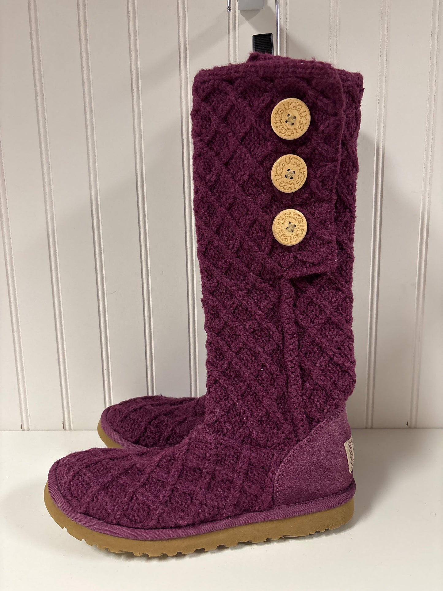 Boots Designer By Ugg In Purple, Size: 6