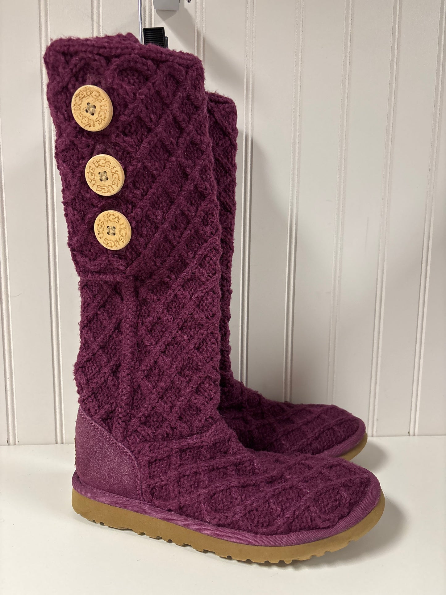 Boots Designer By Ugg In Purple, Size: 6