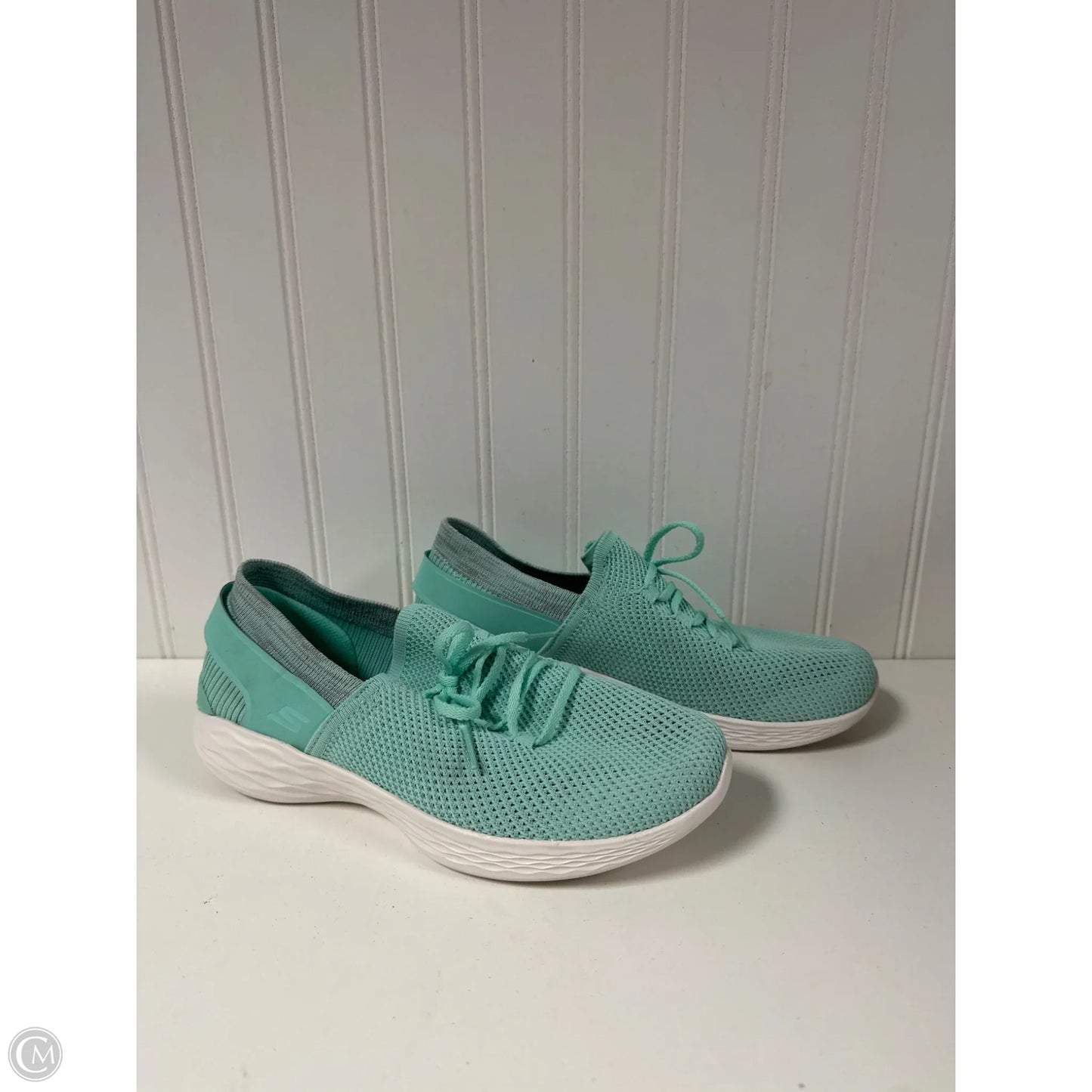 Shoes Athletic By Skechers In Aqua, Size: 7