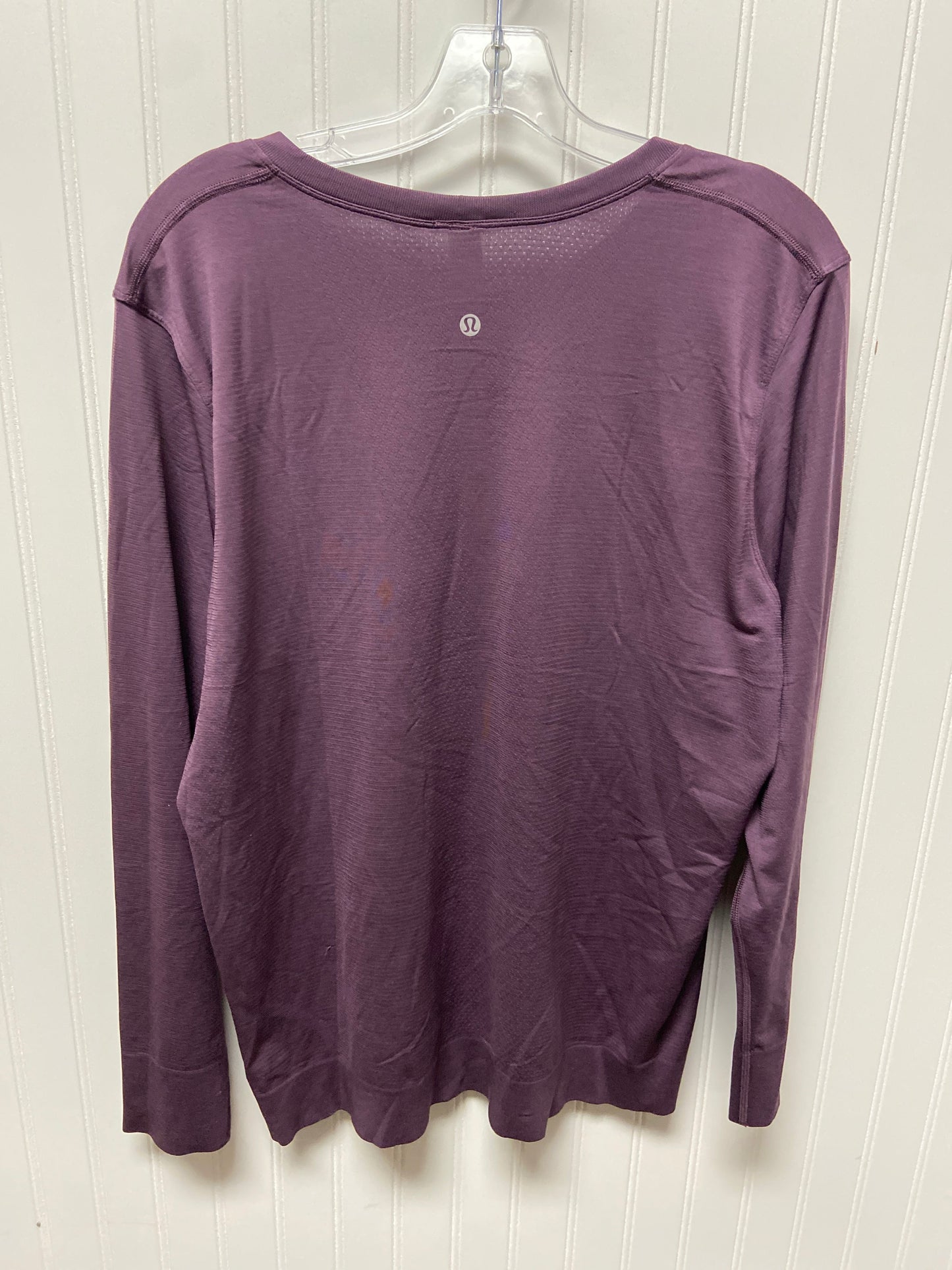 Athletic Top Long Sleeve Collar By Lululemon In Purple, Size: 14