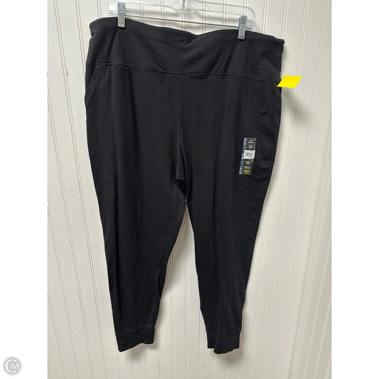 Athletic Leggings Capris By Athletic Works In Black, Size: 3x