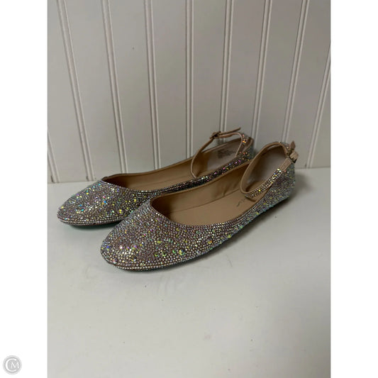 Shoes Flats By Betsey Johnson In Silver, Size: 9