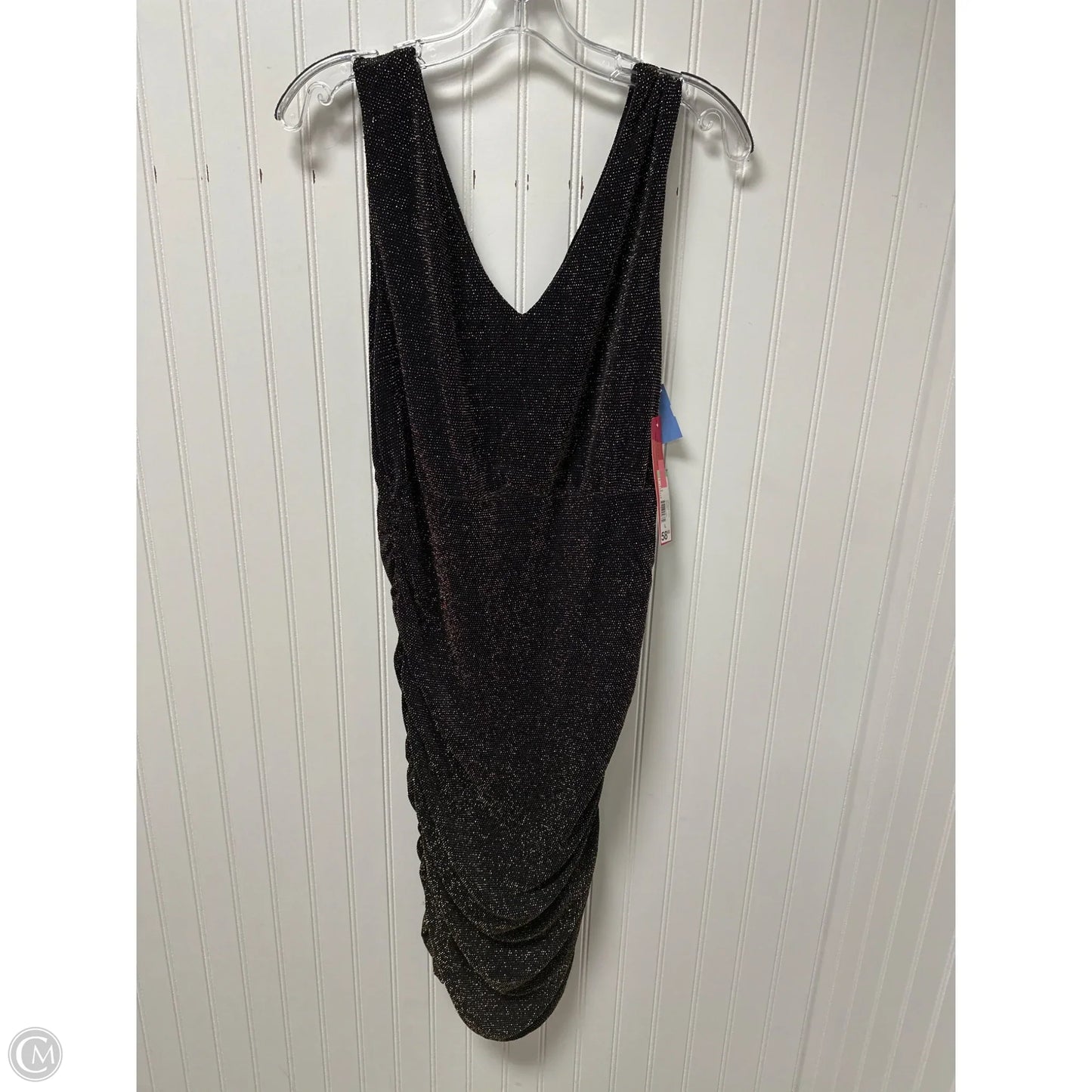 Dress Party Midi By French Connection In Black & Gold, Size: L