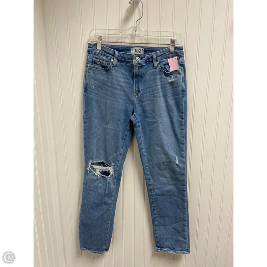 Jeans Straight By Paige In Blue Denim, Size: 6