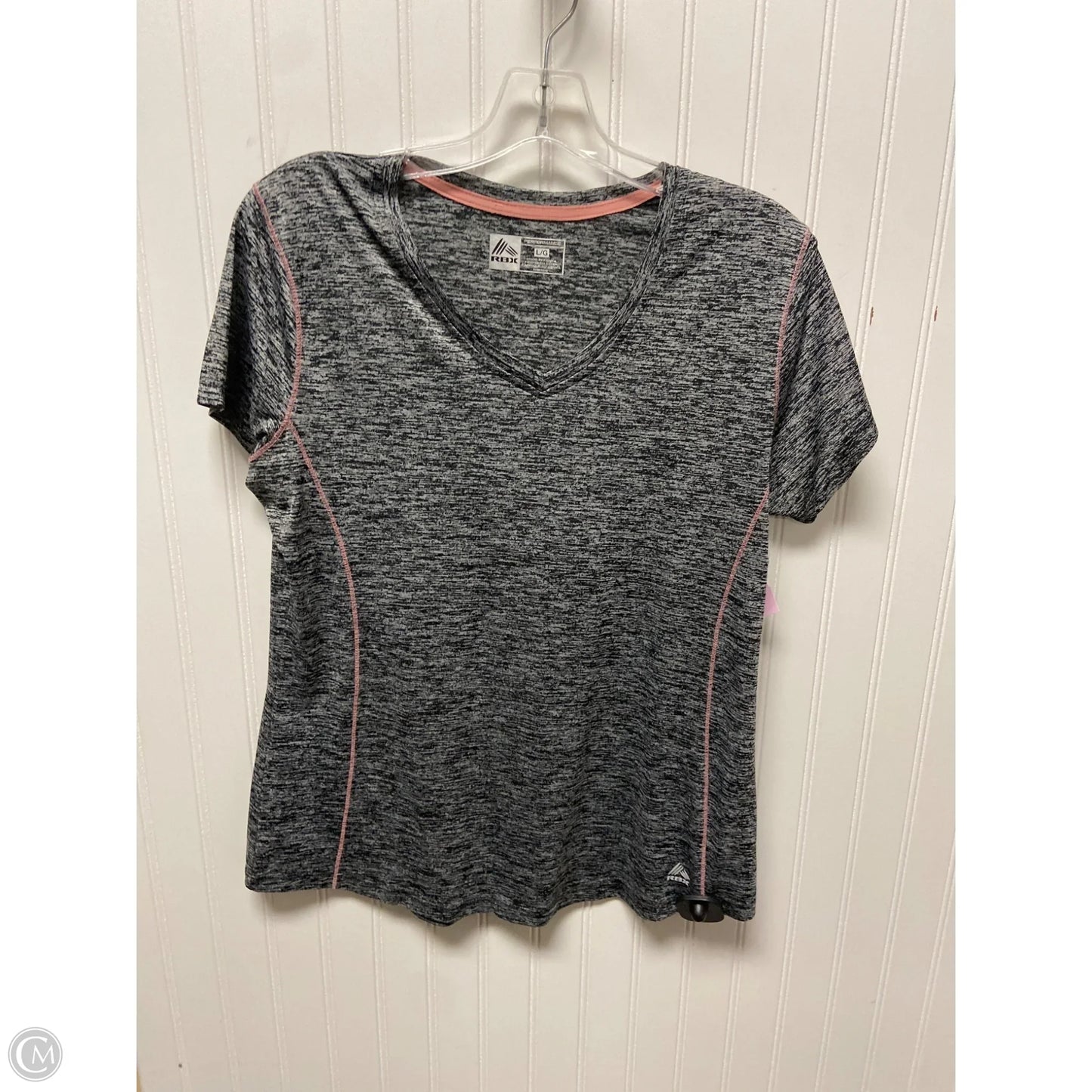 Athletic Top Short Sleeve By Rbx In Grey, Size: L