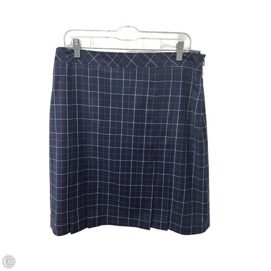 Skirt Midi By Brooks Brothers In Navy, Size: 14
