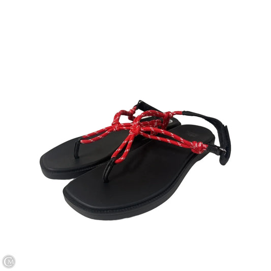 Sandals Flip Flops By Wild Fable In Black & Red, Size: 7