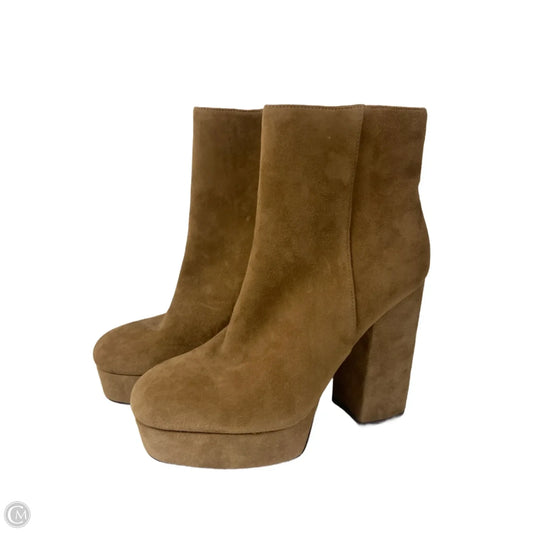 Boots Designer By Coach In Tan, Size: 8