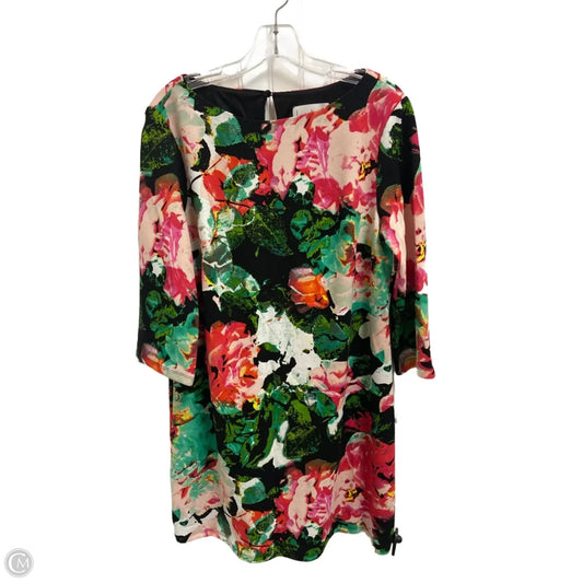 Dress Work By Nicole Miller In Floral Print, Size: L