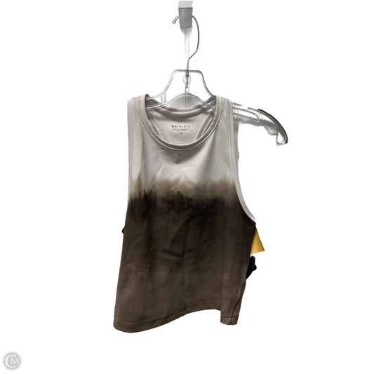 Athletic Tank Top By Athleta In Green & White, Size: S