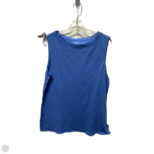 Top Sleeveless Basic By Croft And Barrow In Blue, Size: L