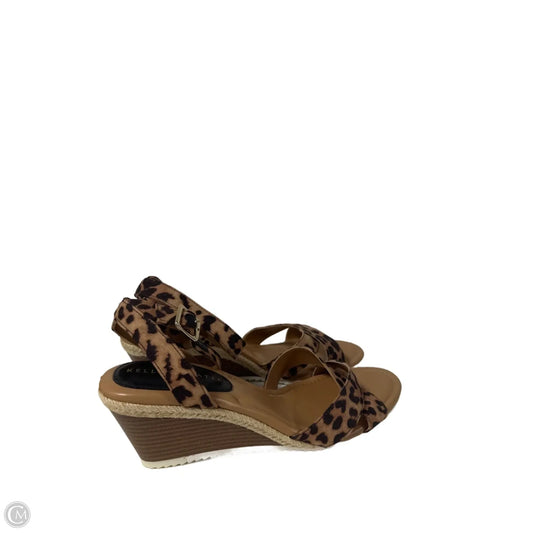 Sandals Heels Wedge By Kelly And Katie In Animal Print, Size: 10