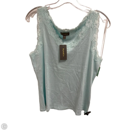 Top Sleeveless Basic By Style And Company In Blue, Size: M