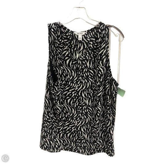 Top Sleeveless By Nine West In Black & White, Size: Xl
