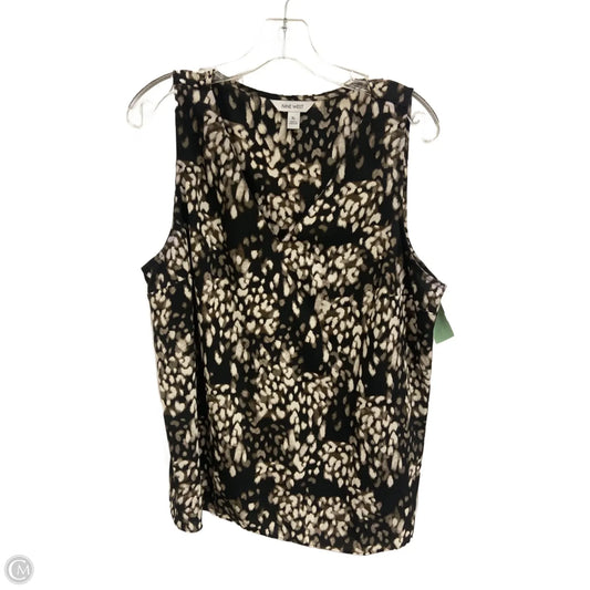 Top Sleeveless By Nine West In Black & Brown, Size: Xl