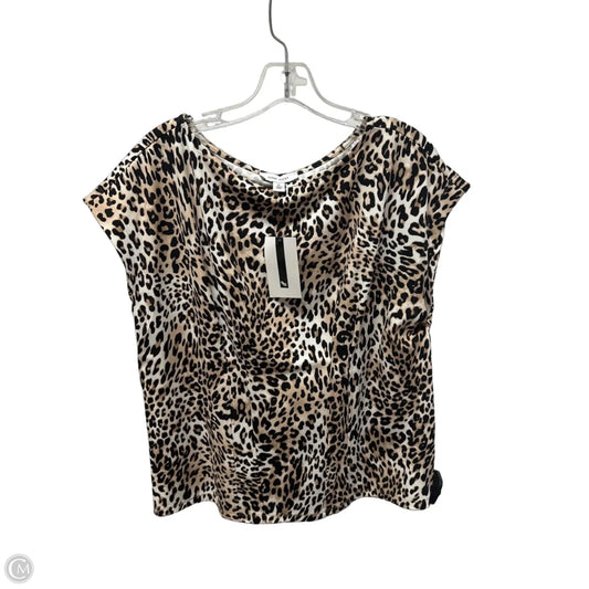 Top Short Sleeve By Nine West In Animal Print, Size: Xl