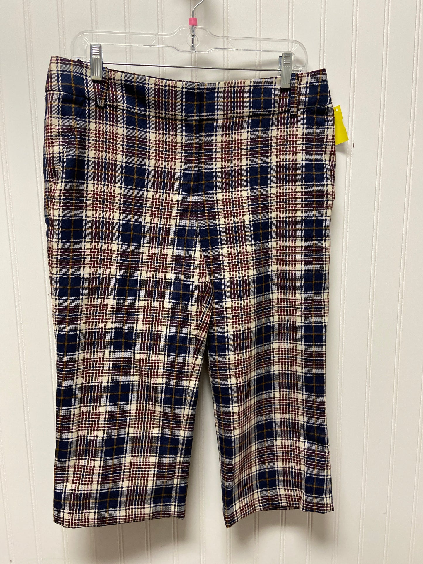 Pants Designer By Tory Burch In Plaid Pattern, Size: 6