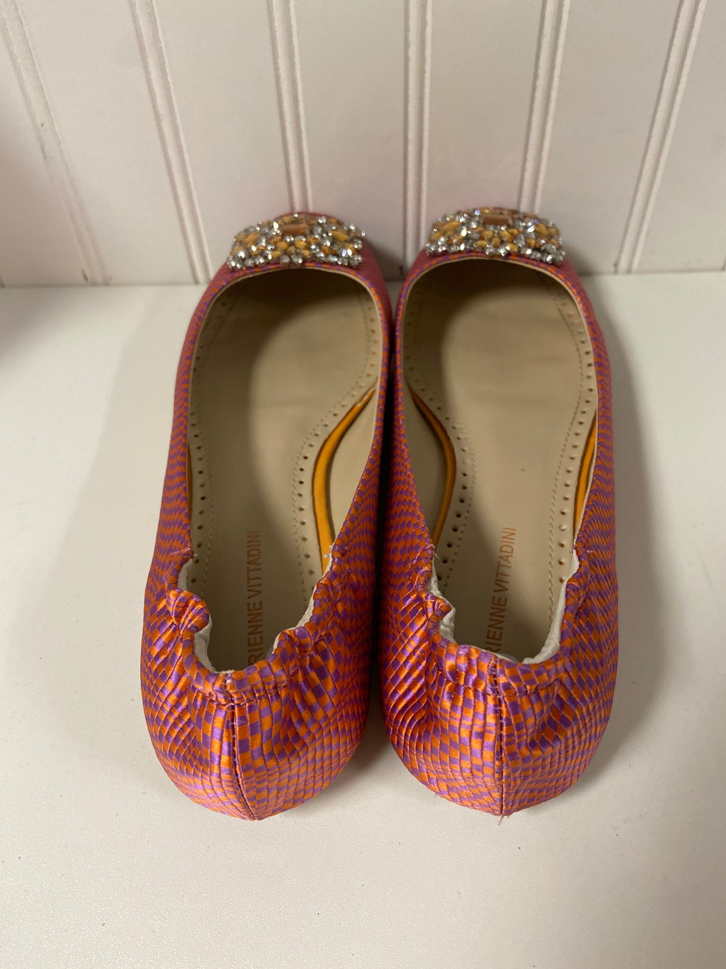 Shoes Flats By Adrienne Vittadini In Orange & Purple, Size: 7.5