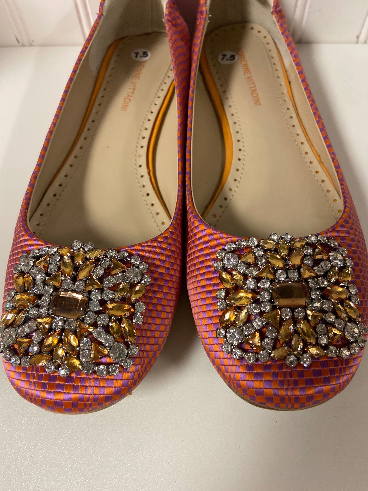 Shoes Flats By Adrienne Vittadini In Orange & Purple, Size: 7.5