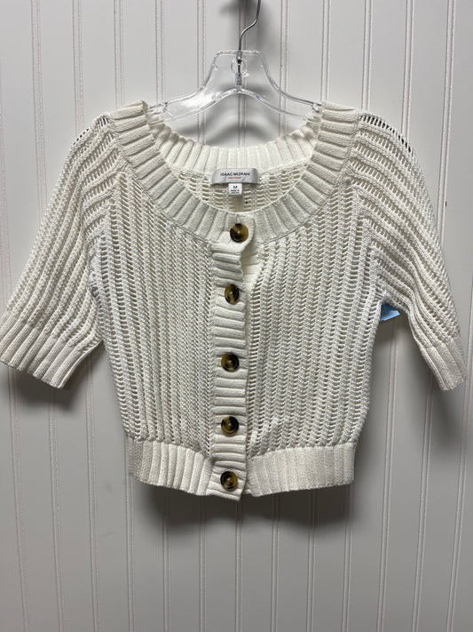 Sweater Cardigan By Isaac Mizrahi In Cream, Size: M