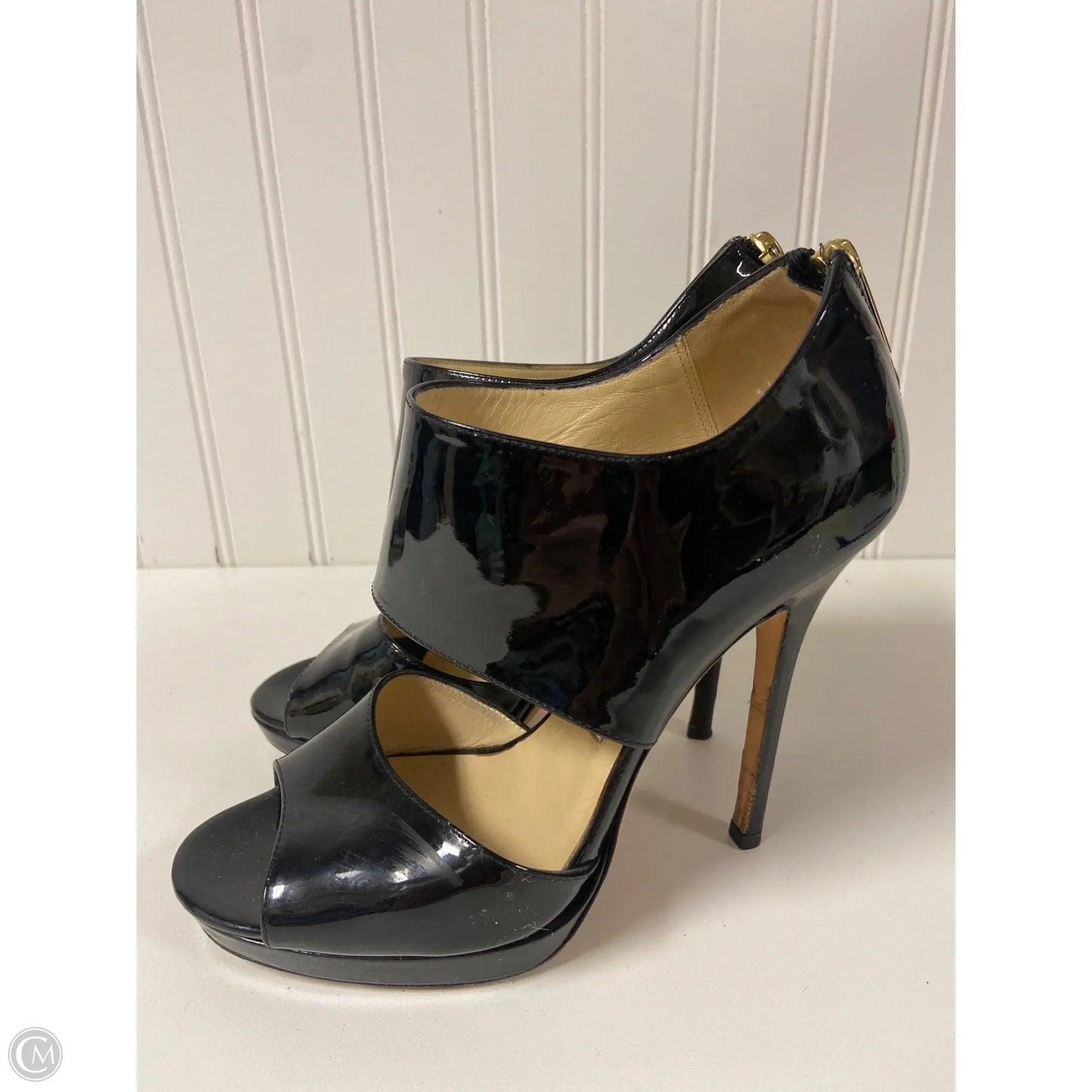 Sandals Luxury Designer By Jimmy Choo In Black, Size: 6