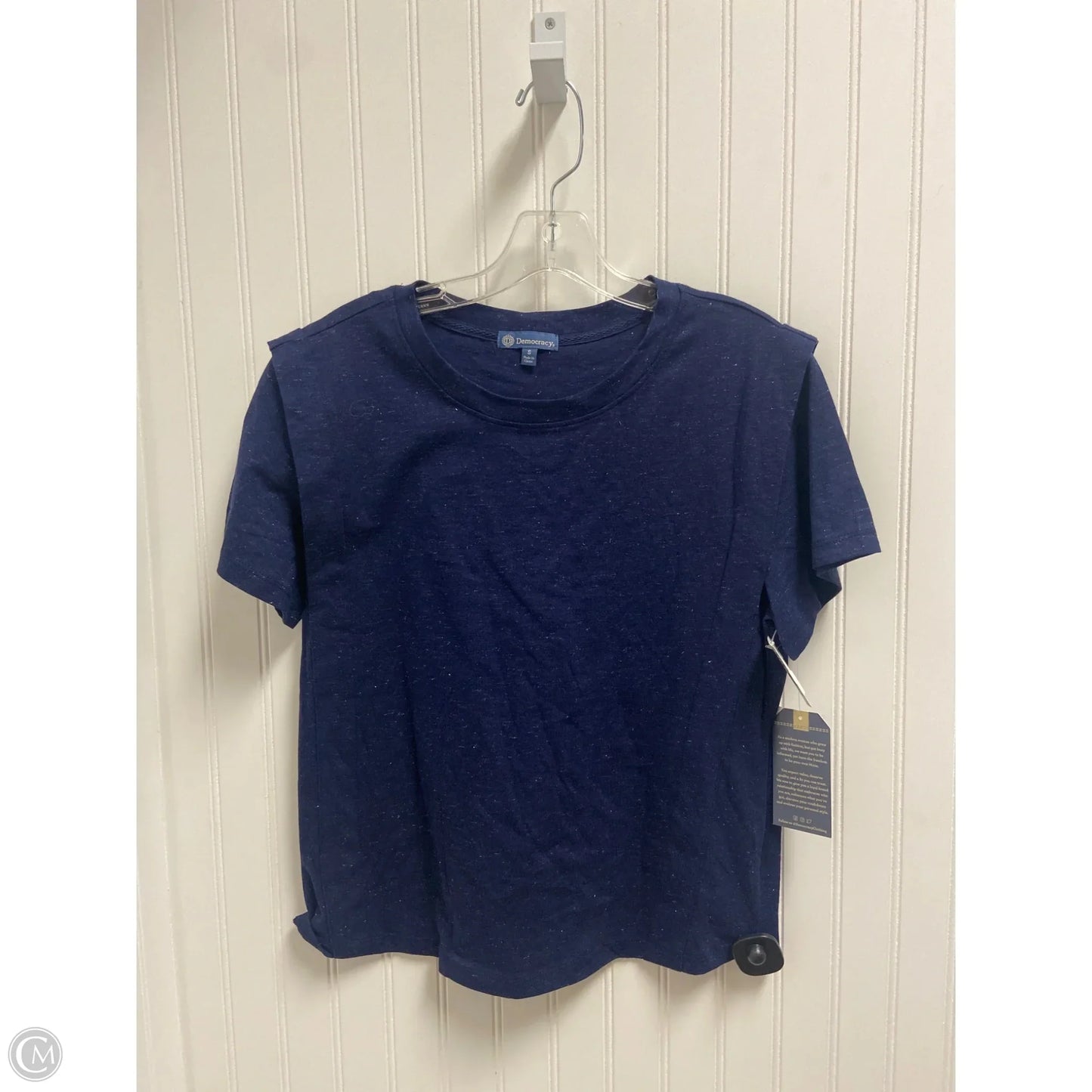 Top Short Sleeve Basic By Democracy In Navy, Size: S