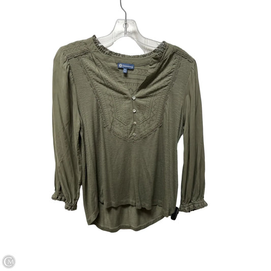 Top Long Sleeve By Democracy In Green, Size: S