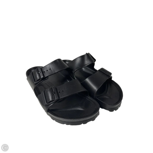 Sandals Flats By Birkenstock In Black, Size: 10.5