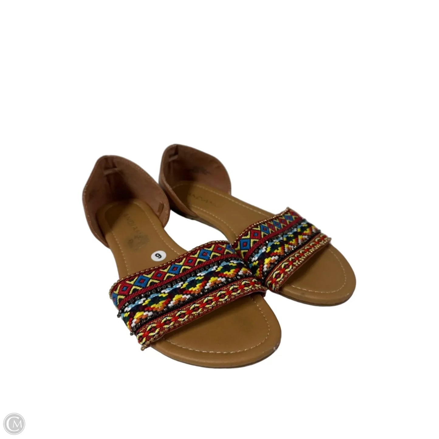 Sandals Flats By Clothes Mentor In Brown, Size: 9