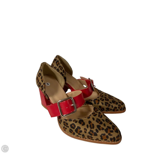 Shoes Heels Block By Clothes Mentor In Animal Print, Size: 9