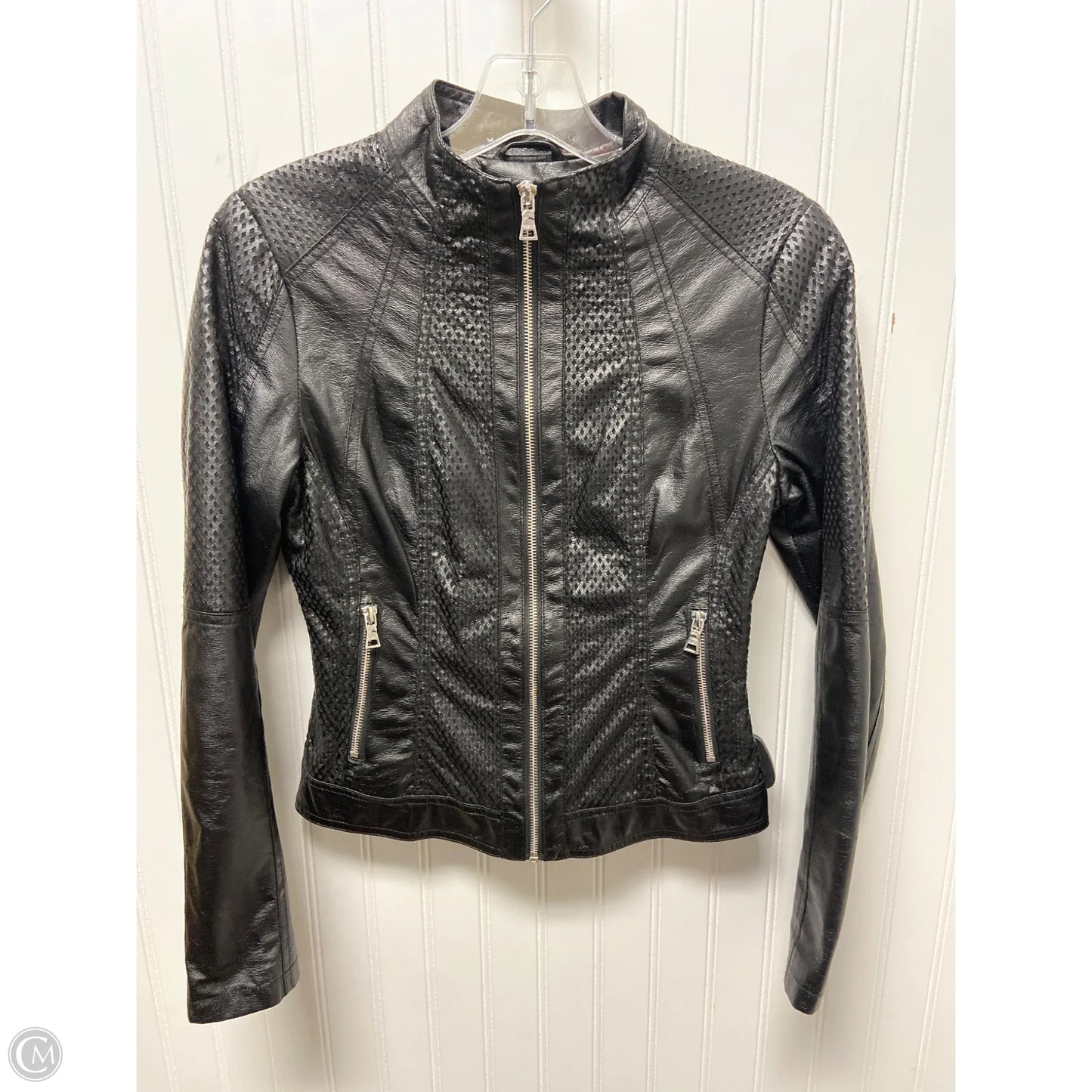 Jacket Moto By Guess In Black, Size: Xs