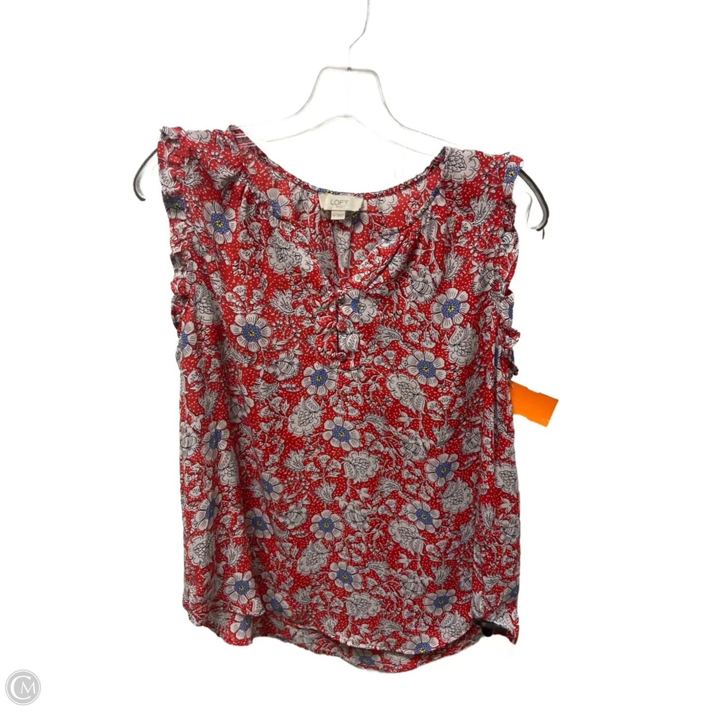 Top Short Sleeve By Loft In Red, Size: M