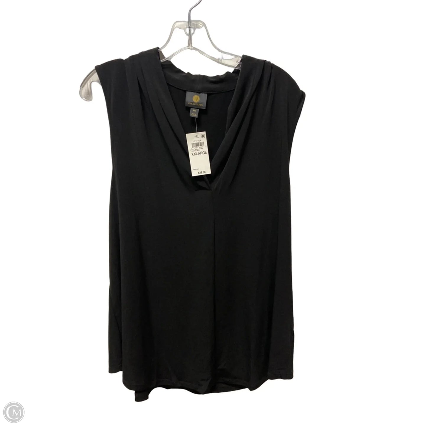 Top Sleeveless By Jm Collections In Black, Size: 1x