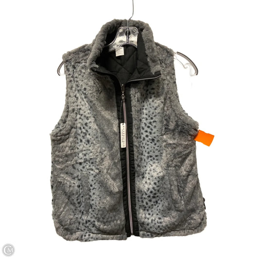 Vest Faux Fur & Sherpa By Clothes Mentor In Grey, Size: S