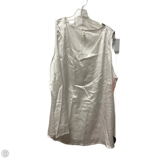 Top Sleeveless By Clothes Mentor In White, Size: 2x